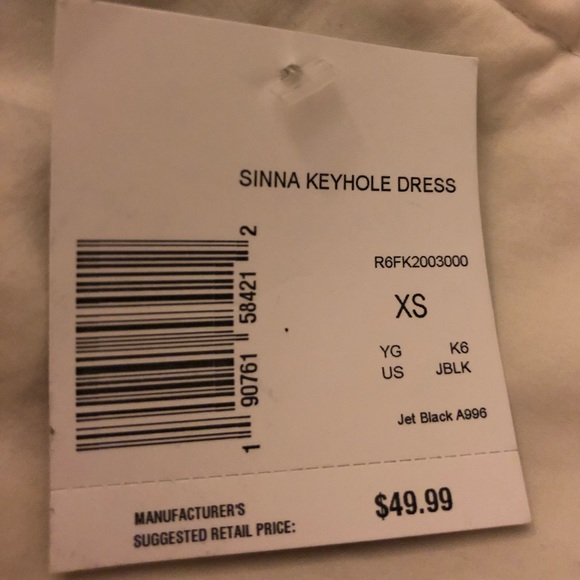 NWT - GUESS Black Sinna Keyhole Dress - Picture 5 of 5